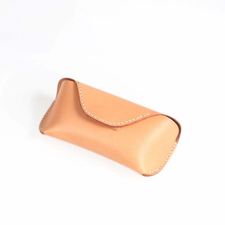 Unisex Leather glasses case cowhide sunglasses case high-grade vintage handmade glasses bag_autovado.com