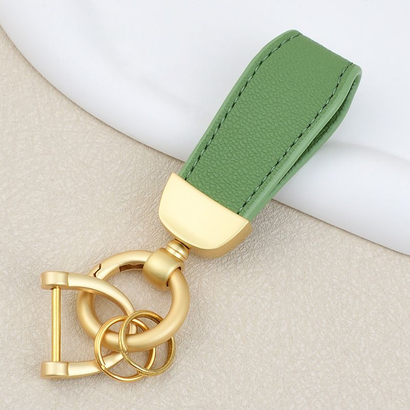 Men's Car Leather Keychain Candy Color Couple Key Pendant Sheep Pattern Bracelet Genuine Leather DIY Bag Pendant_autovado.com