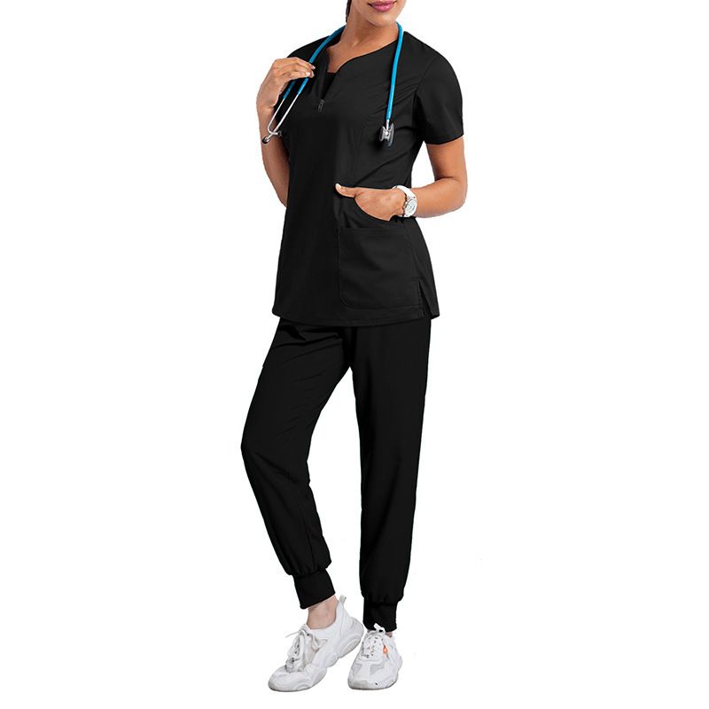 Women's ready-to-use oral dentist surgical gown split toiletry suit elastic quick-drying hospital nurse uniform_autovado.com