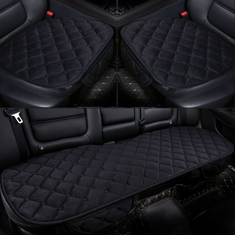 plush car seat cushion three-piece single-piece winter warm single square cushion wholesale car interior beauty supplies_autovado.com