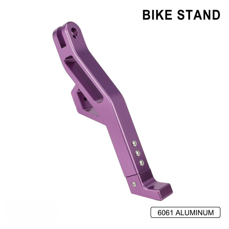 Universal Motorcycle Side Stand Adjustable Kickstand For Custom Bike Modifications - Black/Gold/Purple (32x8x3cm)_autovado.com