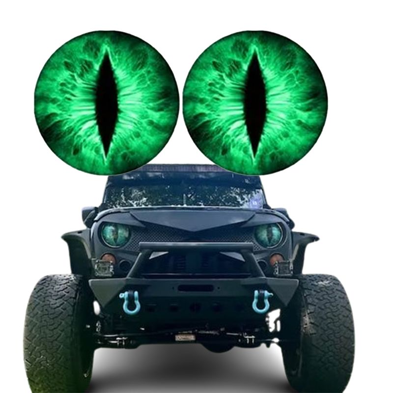 popular Beast Eyes Headlight Decals Pair off road vehicle light stickers_autovado.com