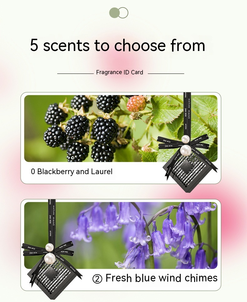 Small Town Yixiang Car Fragrance Car Perfume Durable Light Fragrance Blue Wind Chime Sage Wardrobe Fragrance Pendant_autovado.com