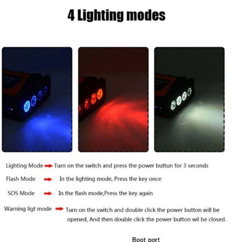 99800mAh 68800mAh 12v Car Jump Starter Powerbank Emergency Power Bank LED With Tire Pump Inflator 4 USB Phone Portable_autovado.com