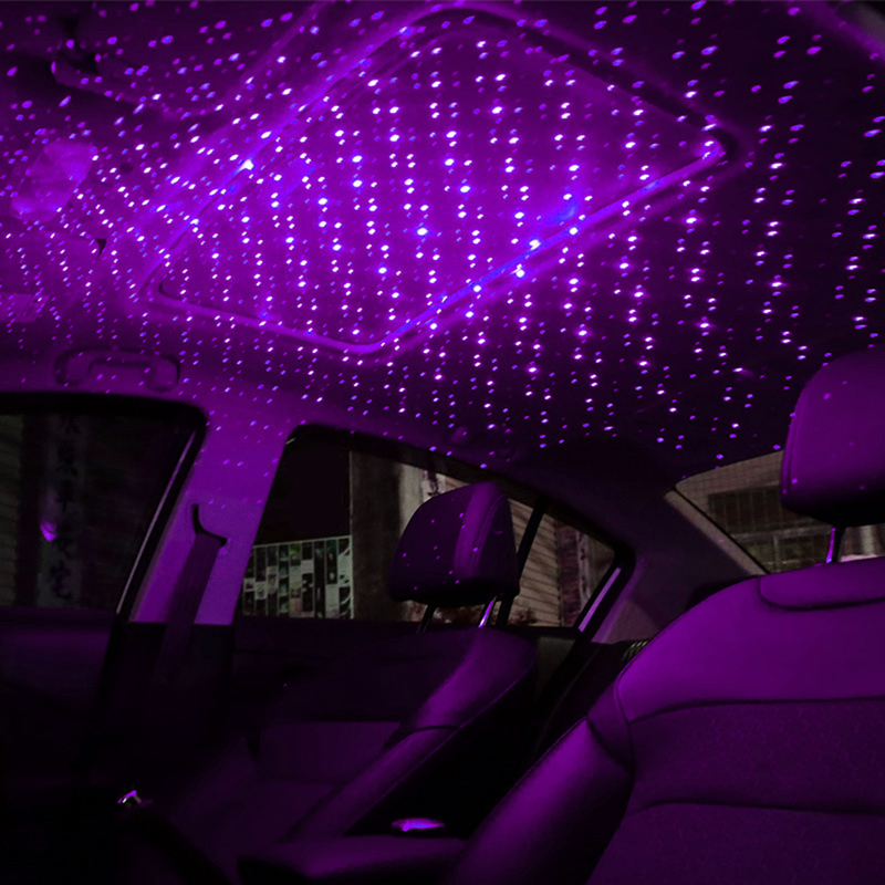 Ambient Star Light Starry USB Metal Modified Roof Interior Decor Lamp Projector for Car_autovado.com