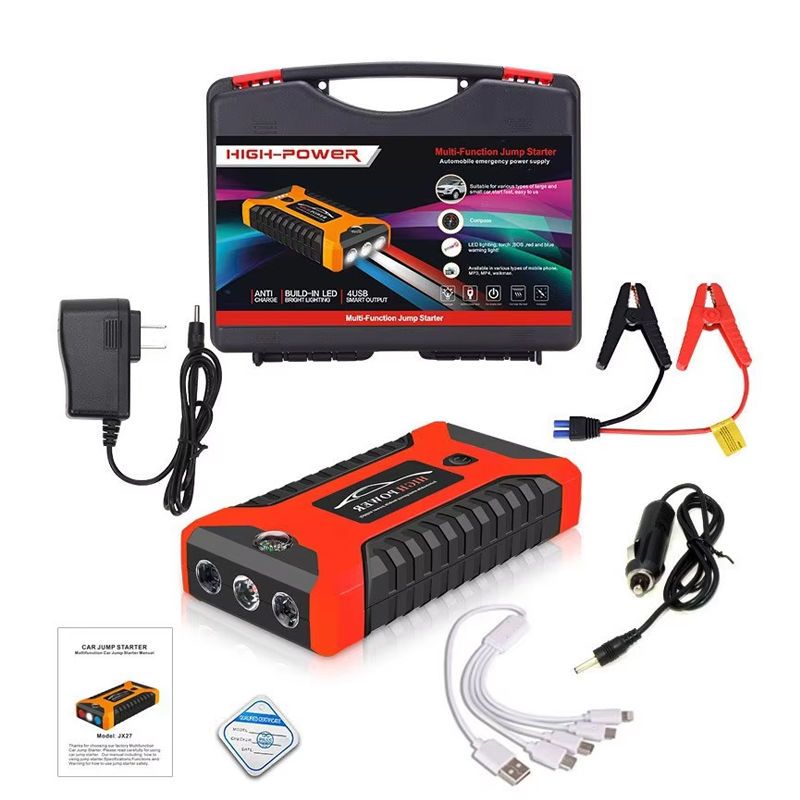 99800mAh 12V Air Pump Portable Emergency Multi-function Rechargeable Battery Jump Starter Power Bank Car Jumper With LED_autovado.com