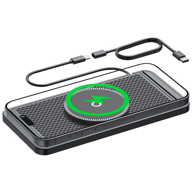 D10Mag Car Wireless Charger With Anti-Slip Mat For Magnetic Phones_autovado.com