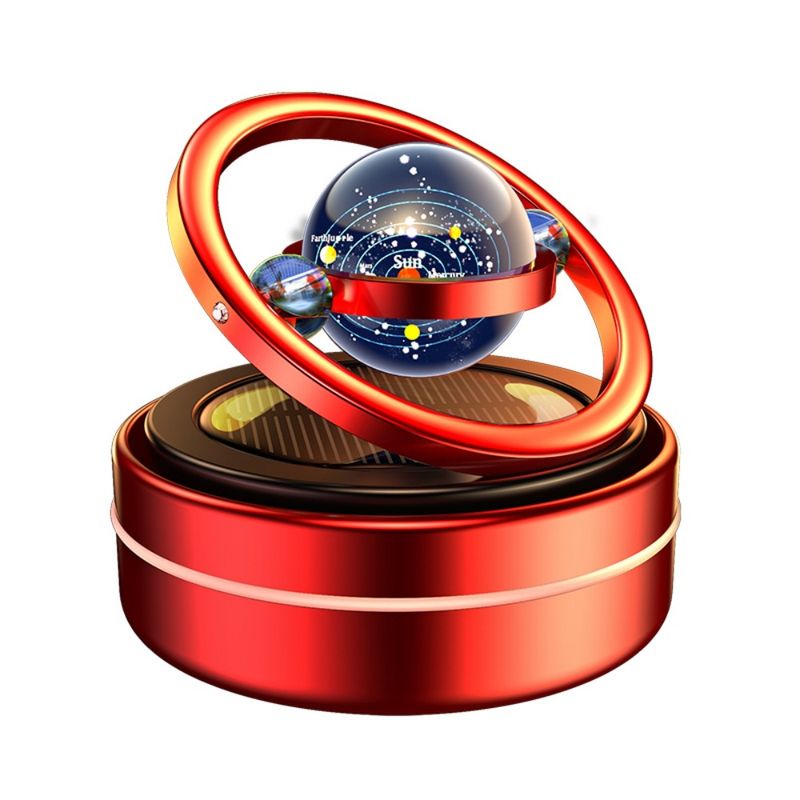 Cross-border in stock wholesale solar car aromatherapy car perfume double ring rotating decoration car air freshener_autovado.com