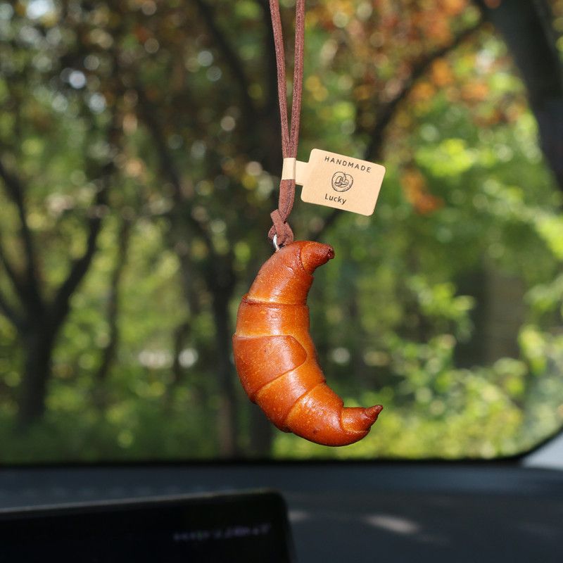 Handmade alkaline bread car pendants rearview mirror pendants creative personality car ornaments_autovado.com