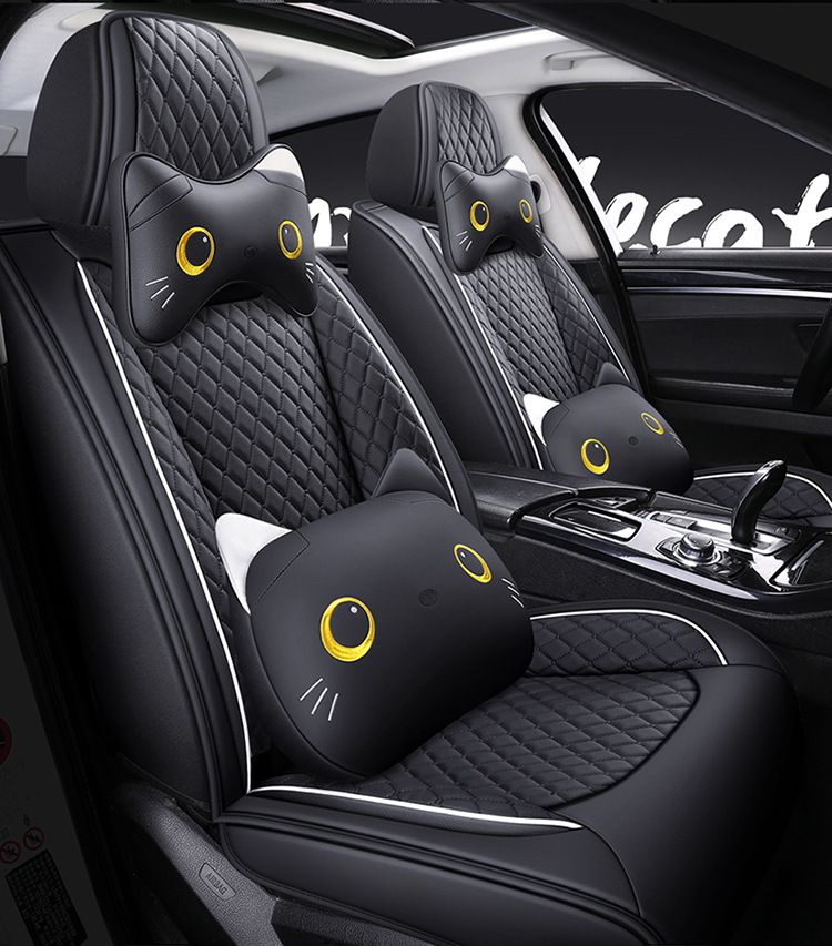 Car seat cushion four seasons universal fully surrounded cute seat cover goddess seat cushion all-inclusive car seat cover winter car interior_autovado.com