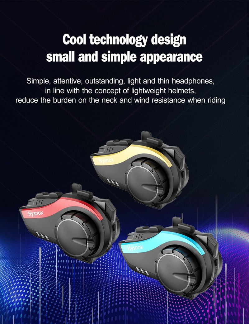 Classic cross-border HY02 helmet headset motorcycle helmet bluetooth headset helmet bluetooth headset 6 people 2K meters_autovado.com