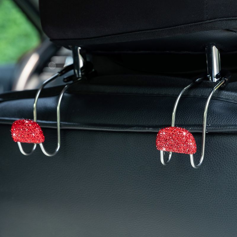 New Multi Functional Inlaid Stainless Steel Back Car Hook Diamond_autovado.com