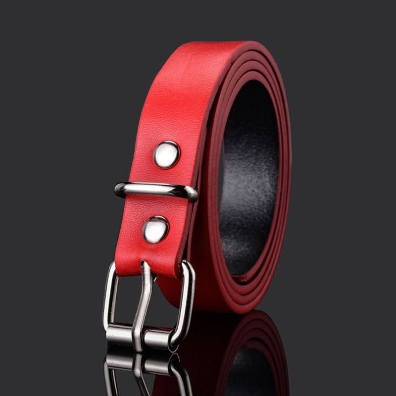 HOT Boys Girls Design Vintage Retro Pin Buckle Waistband Trouser Dress Belts Children Leather Belt Thin Waist Strap_autovado.com