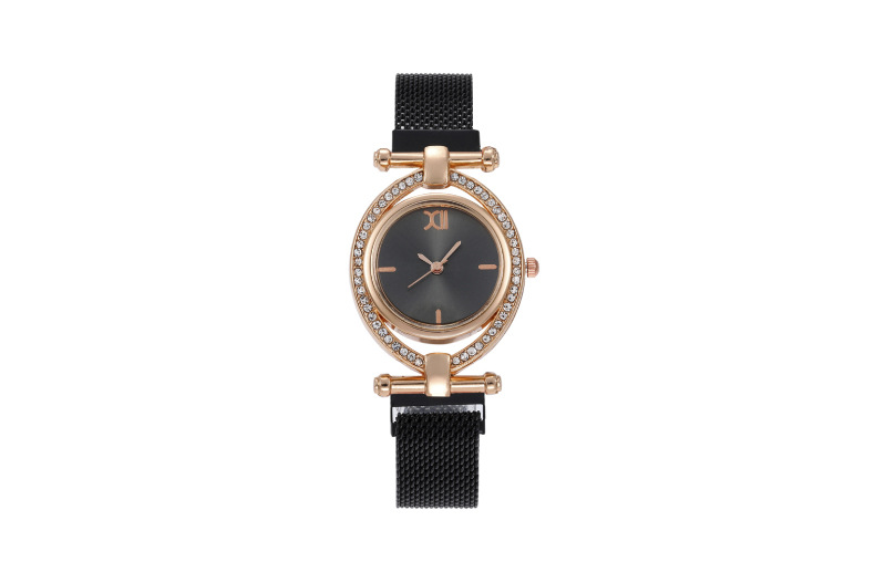 Diamond-encrusted Oval Women's Watch Women's Watch Ferromagnetic Quartz Watch Women's Iron-absorbing Stone_autovado.com