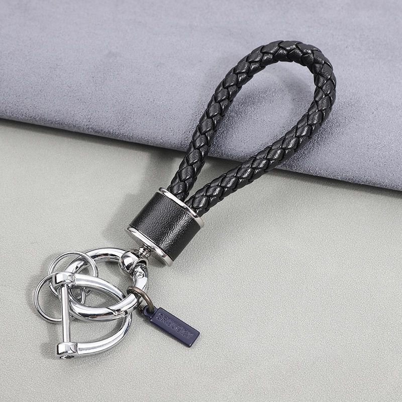 Car Key Chain Pendant Women's Men's High End Personality Creative Braided Leather Car Key Chain Cute Ins Internet Celebrity_autovado.com