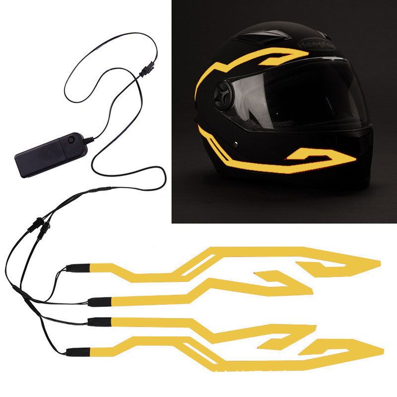 same motorcycle Riding safety LED light strip Motorcycle helmet cold light-emitting_autovado.com