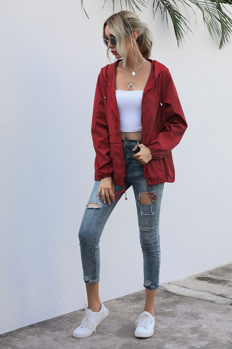 Women's Zipper Hoodie Lightweight Outdoor Hiking Raincoat Jacket Jacket Ready in Stock_autovado.com