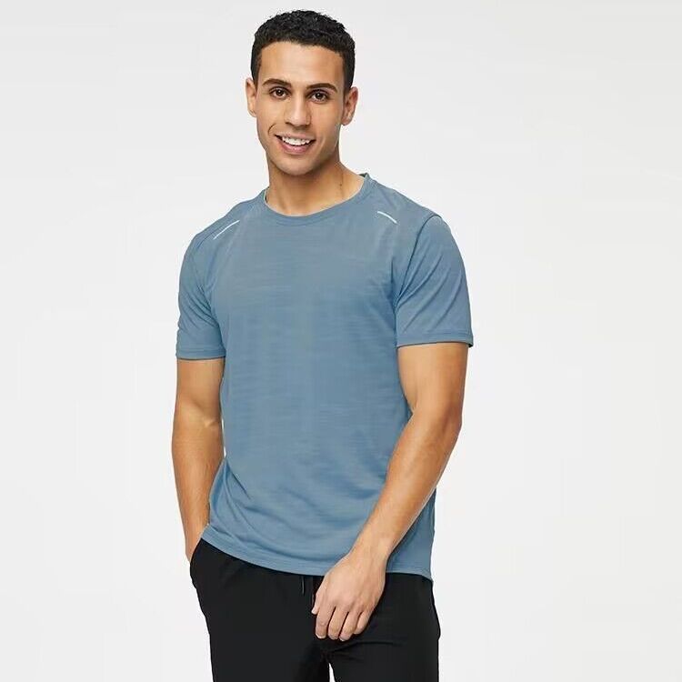 Men's Clothing Sports Quick-Drying Clothes T-Shirt Training Running Fitness Clothes Ice Silk Short Sleeves Loose Breathable Round Neck_autovado.com