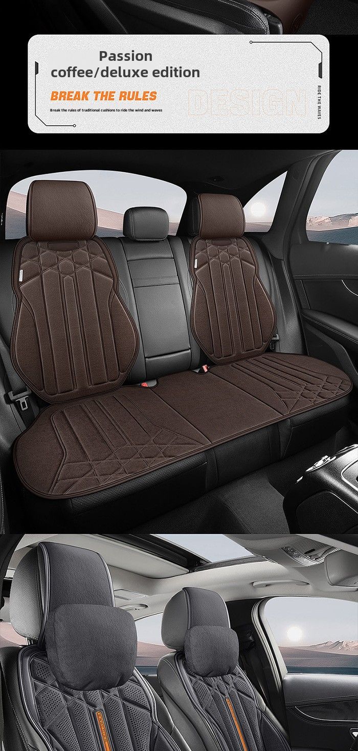 New Four Seasons universal car cushion car seat cover autumn and winter plush seat cushion suede saddle cushion breathable car cushion_autovado.com