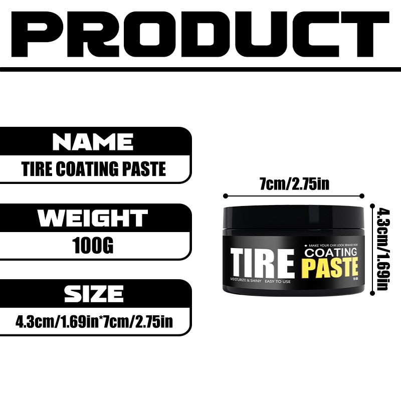 Ryekew Car Maintenance Polishing Stain Removal Renewal Blackening Brightening Water Repellent Tire Coating Cream_autovado.com