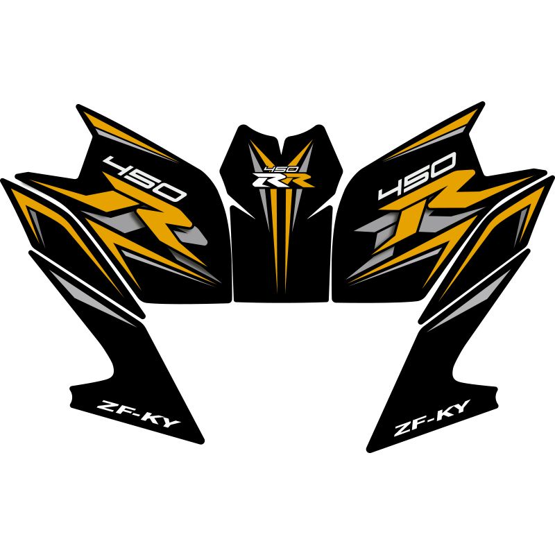 Suitable For Kaiyue 450RR Fuel Tank Wear And Anti Slip Fishbone Protective Sticker, Decorative Decal Print, Modified_autovado.com