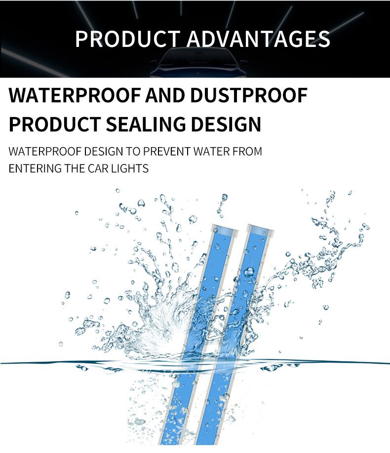 Car Ultra-Thin LED Daytime Running Guide Flowing Dual Color With Turn Signal Universal Silicone Decorative Light Strip_autovado.com
