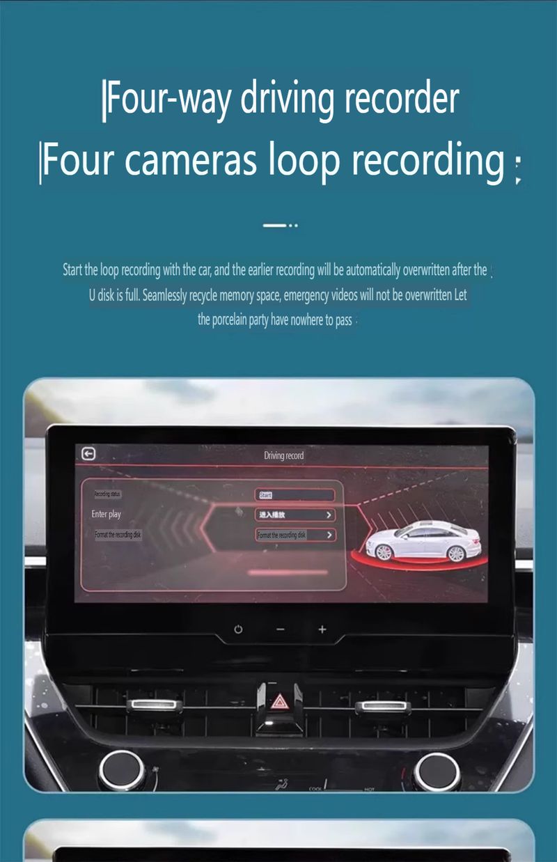 3D 360° Panoramic Camera System For New Toyota Prado - HD Night Vision Parking Assistant With 4 Channel DVR & Loop Recording_autovado.com