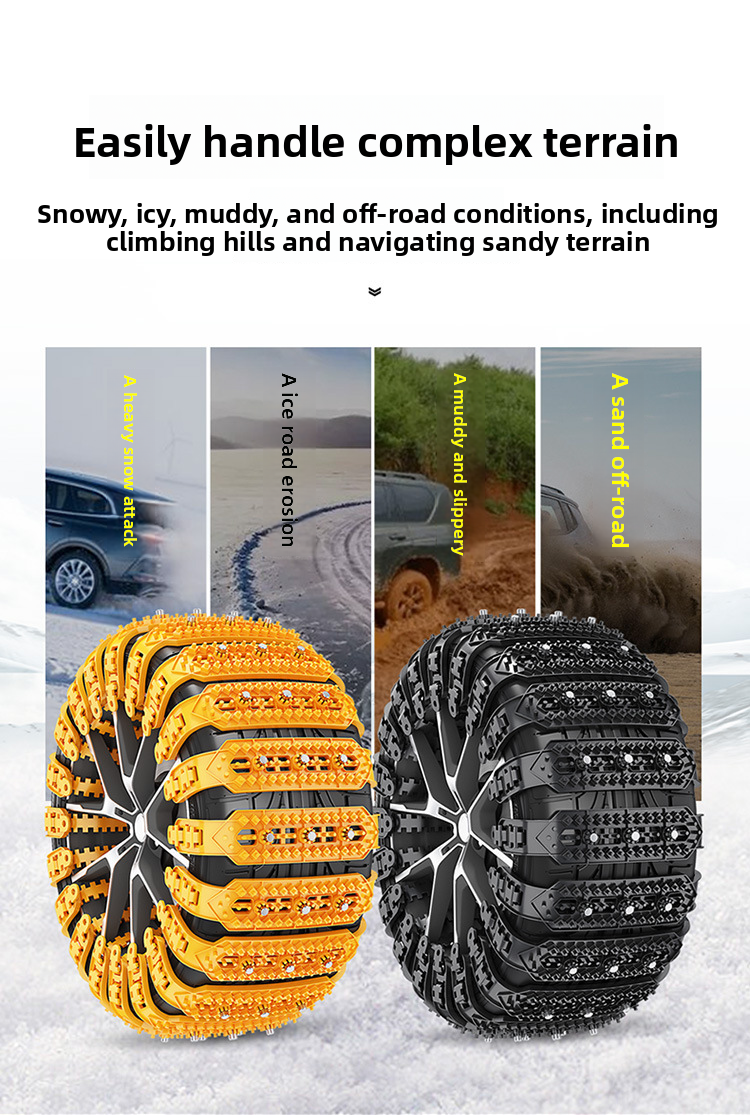 Cross-Border Product Tire Snow New Universal TPU Low-Temperature Suitable Car Anti-Slip Chains_autovado.com