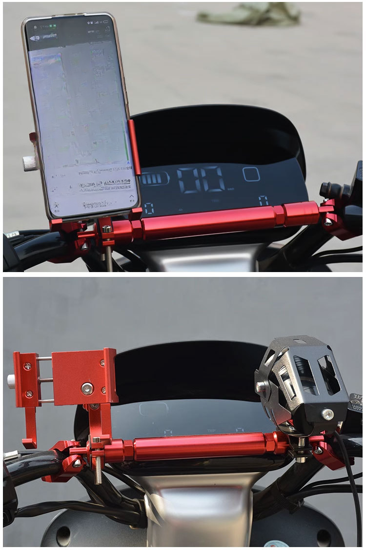 Motorcycle Modification Thickened Crossbar Extension Handlebar Balance Pull Rod Electric Vehicle Reinforced Headstock_autovado.com