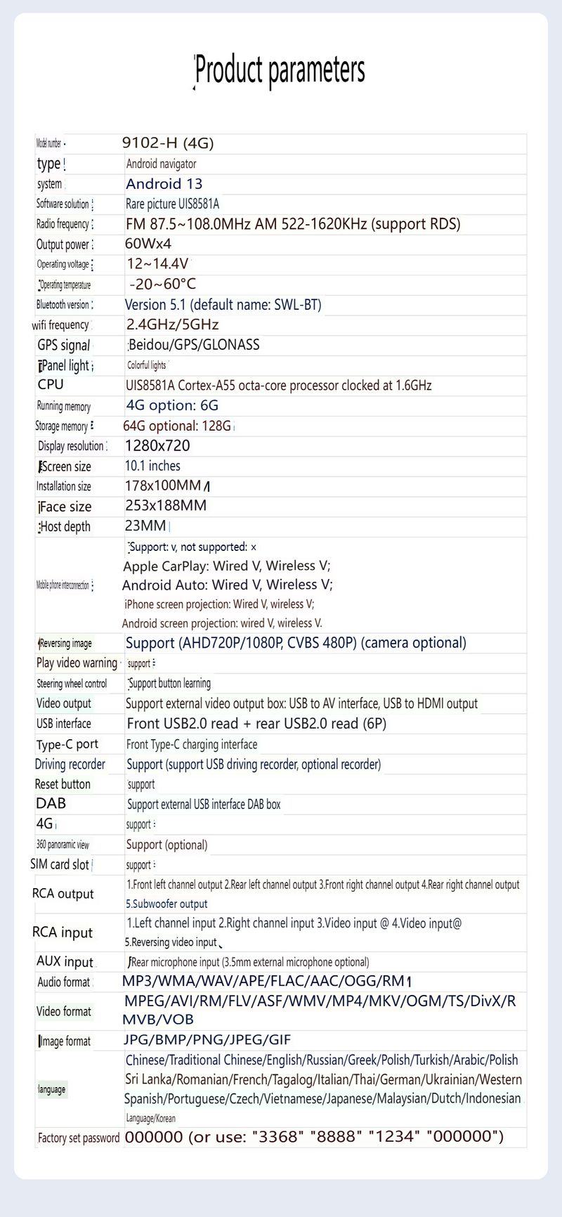 10.1" 8-Core 4G Android Car Stereo With Wireless CarPlay - HD Touchscreen GPS Navigation System & Backup Camera, Bluetooth 5.0 Support Android Auto_autovado.com