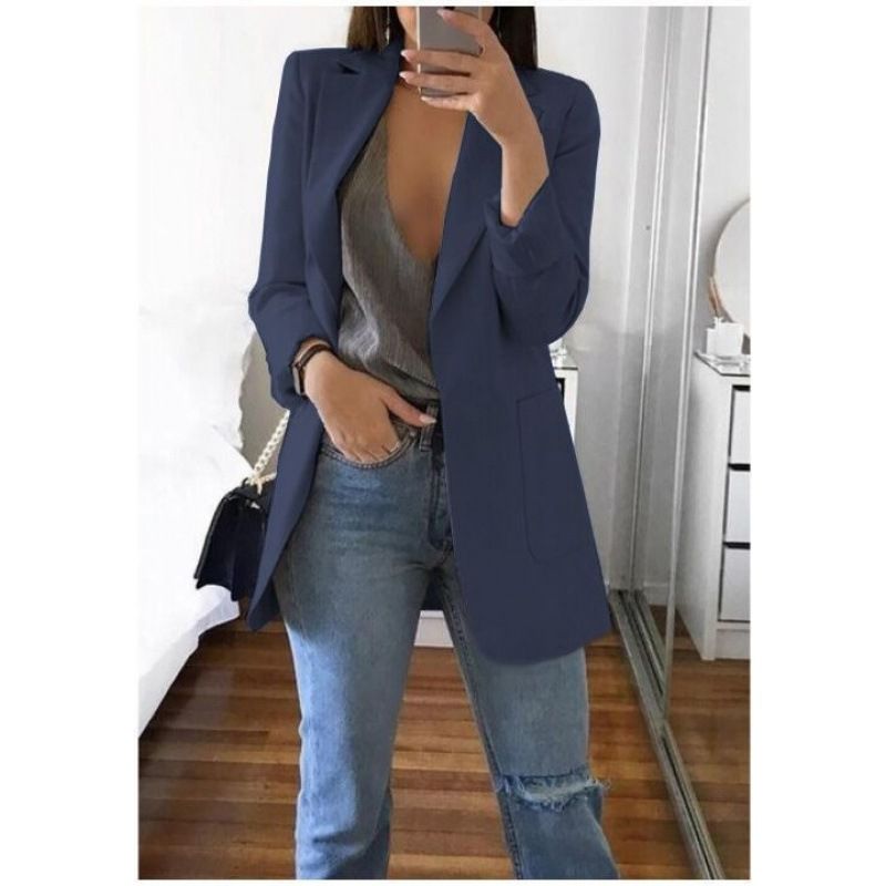 Women's Clothing Fashion Lapel Slim Cardigan Temperament Suit Jacket Women_autovado.com