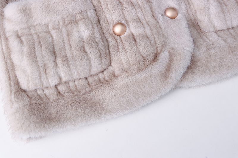 Women's Clothing marble texture design mink plush eco-friendly fur coat_autovado.com