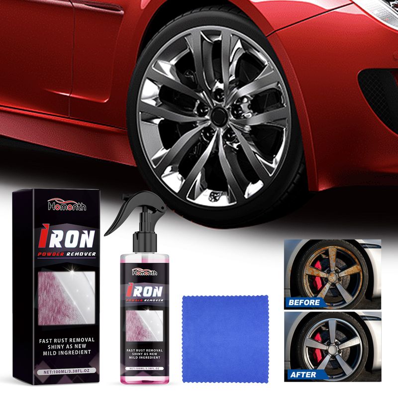 Homonth Wheel Paint Removal Iron Spray, Automobile Metal Rust Refurbishment Anti-Rust Care And Maintenance Cleaner_autovado.com