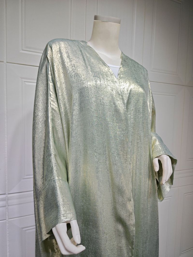 Women's Clothing Arab Dubai modern Muslim fashion gold stamped robe abaya outerwear cardigan robe_autovado.com