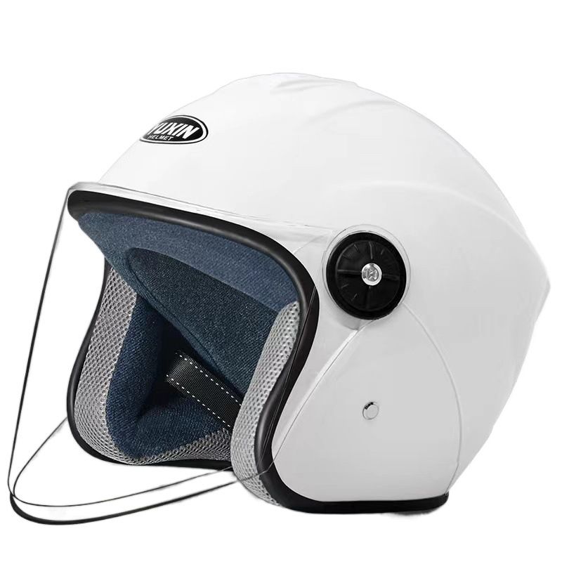 New National Standard Electric Vehicle Women's Four Season Universal Winter Anti Fog And Warm Half Helmet, Men's Double_autovado.com
