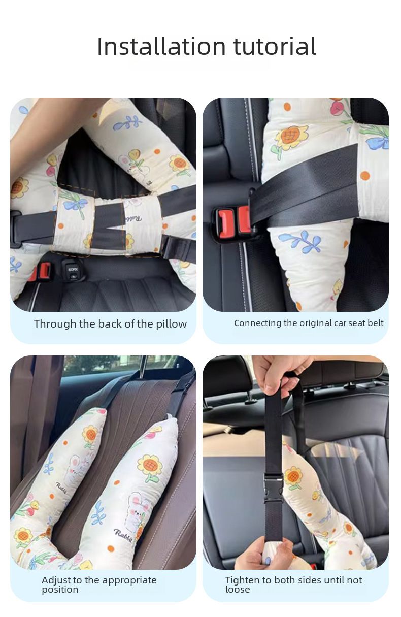 Car sleeping pillow pillow dual-purpose breathable car adult adult children washing pillow car supplies head support_autovado.com