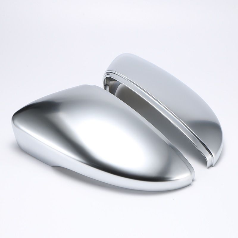 Pair Silver Matte Chrome Side Mirror Caps for VW Scirocco MK3 Passat B7 CC Beetle Jetta MK6 cover replace auto door wing_autovado.com