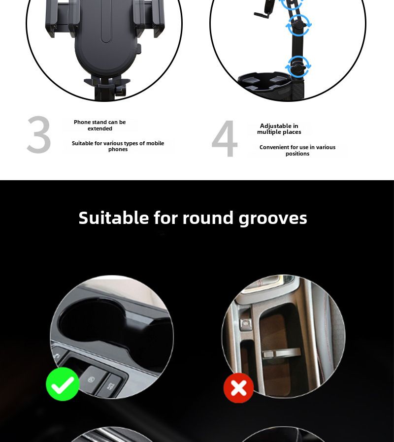 Factory Direct Sales car water cup holder mobile phone holder large vacuum cup car drink holder new car cup holder_autovado.com