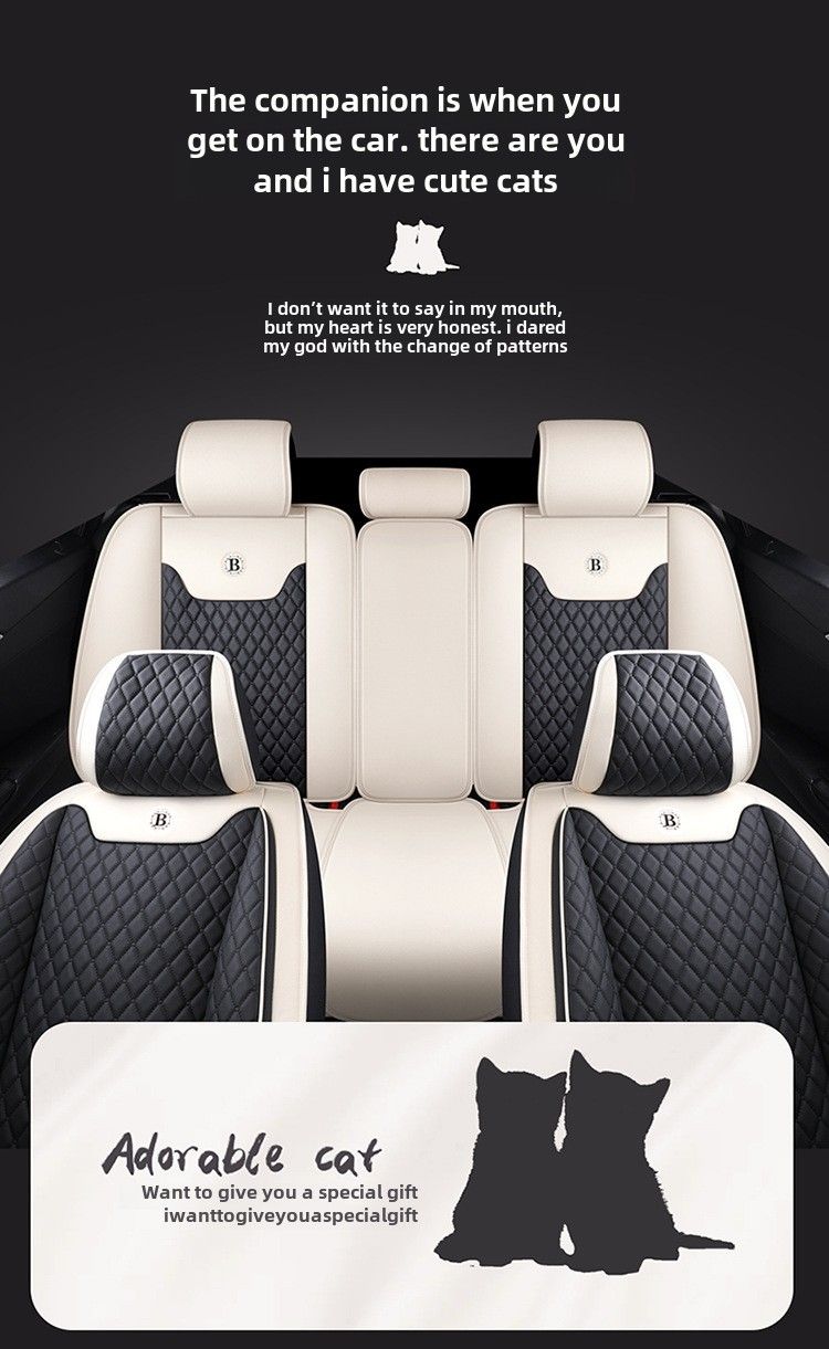 Car seat cushion four seasons universal fully surrounded cute seat cover goddess seat cushion all-inclusive car seat cover winter car interior_autovado.com