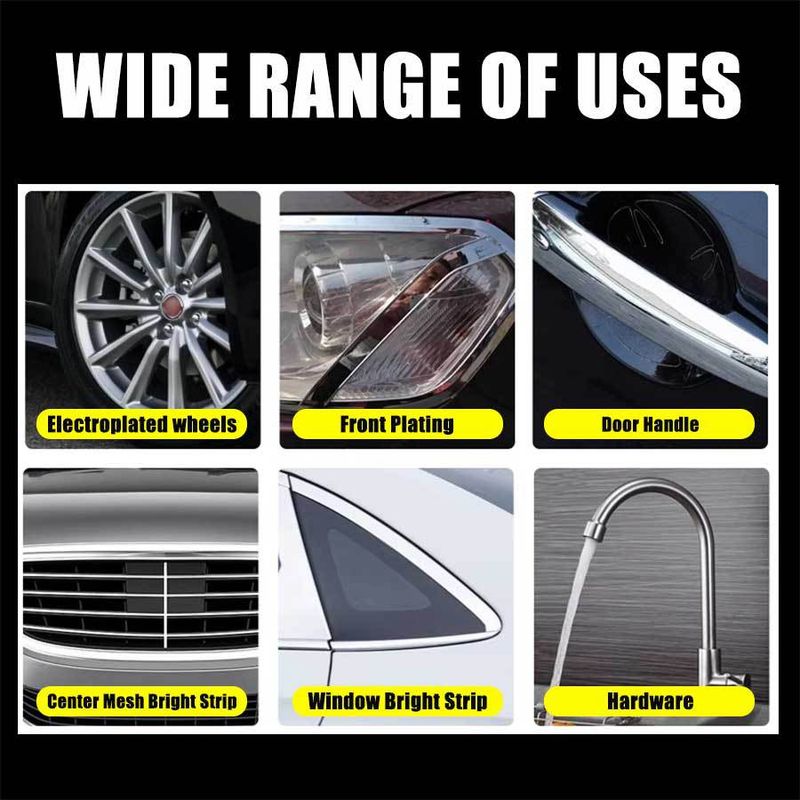Ryekew Car Door And Window Metal Polishing Bright Strip Paste Chrome Parts Repair Refurbishment Agent_autovado.com
