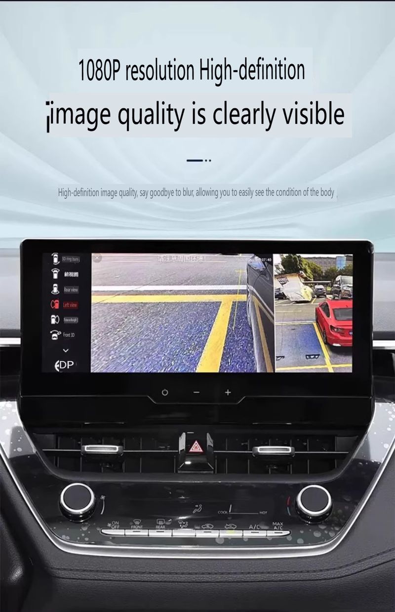 3D 360° Panoramic Camera System For New Toyota Prado - HD Night Vision Parking Assistant With 4 Channel DVR & Loop Recording_autovado.com