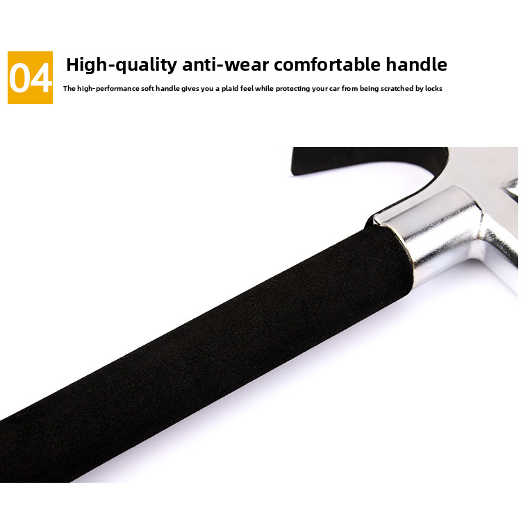 New Car Steering Wheel Multifunctional Adjustable Telescopic Security Anti-theft Thickened Window-breaking Metal_autovado.com