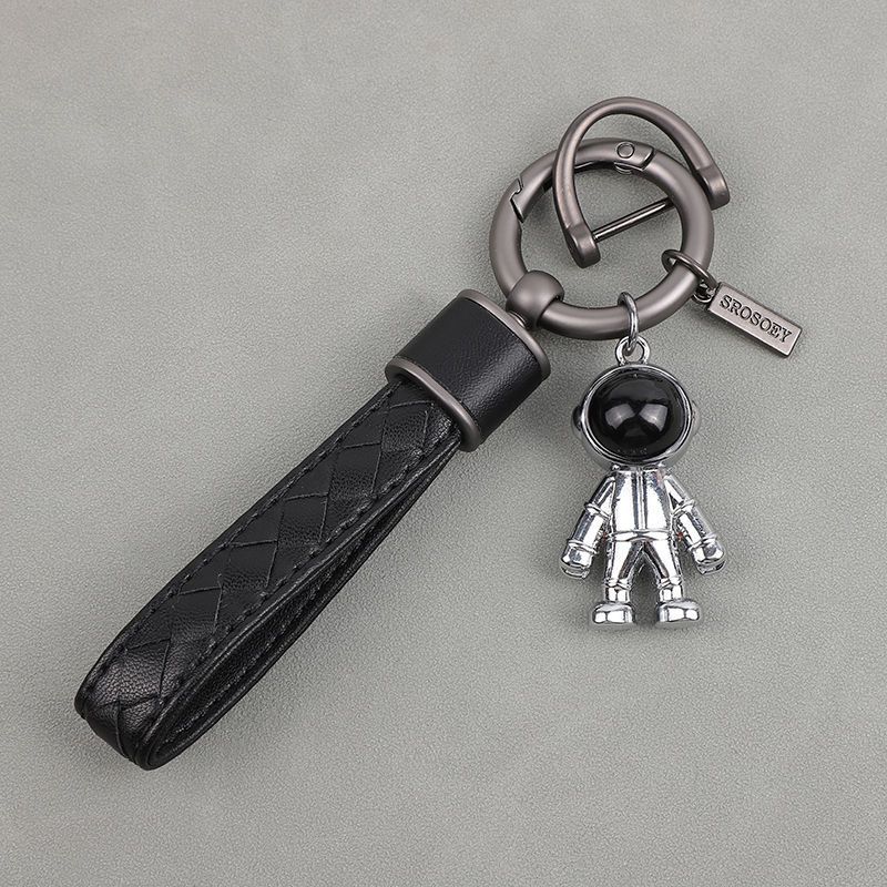 Diamond Pattern Car Keychain Internet Celebrity Astronaut Pendant High End Pendant Men And Women Key Chain Ring_autovado.com