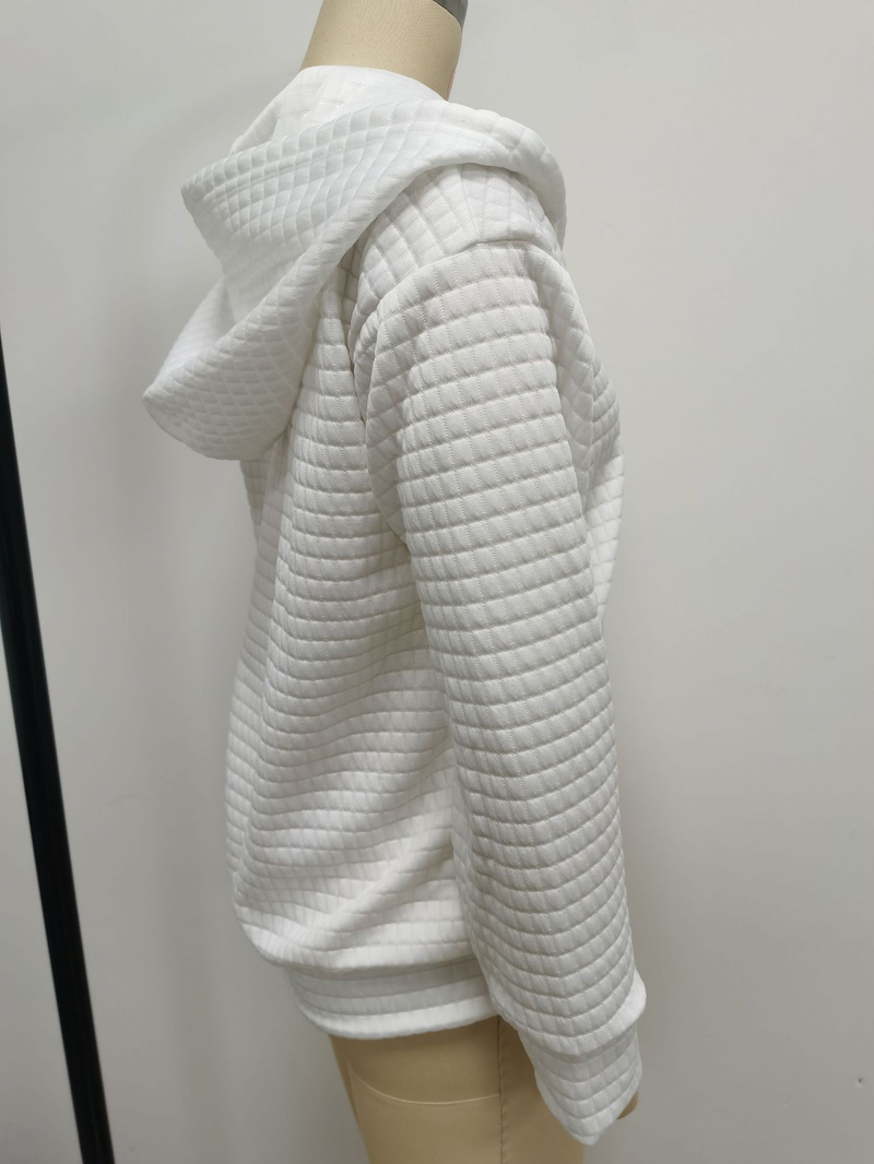 Women's Clothing zipper hooded cardigan long sleeved sweater jacket_autovado.com