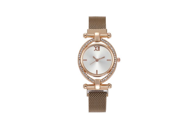 Diamond-encrusted Oval Women's Watch Women's Watch Ferromagnetic Quartz Watch Women's Iron-absorbing Stone_autovado.com
