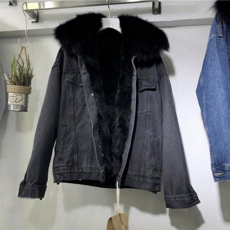 Women's all-in-one loose and fluffy padded jacket_autovado.com