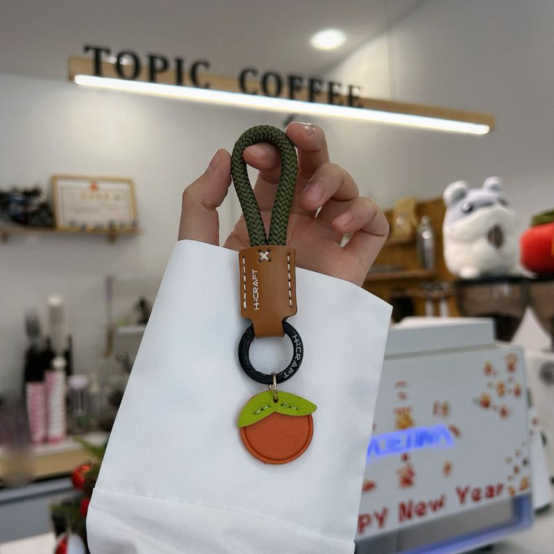 Genuine Cowhide Braided Rope Keychain Pendant High Quality Car Keychain Ring Men And Women Hand Rope School Bag Pendant_autovado.com