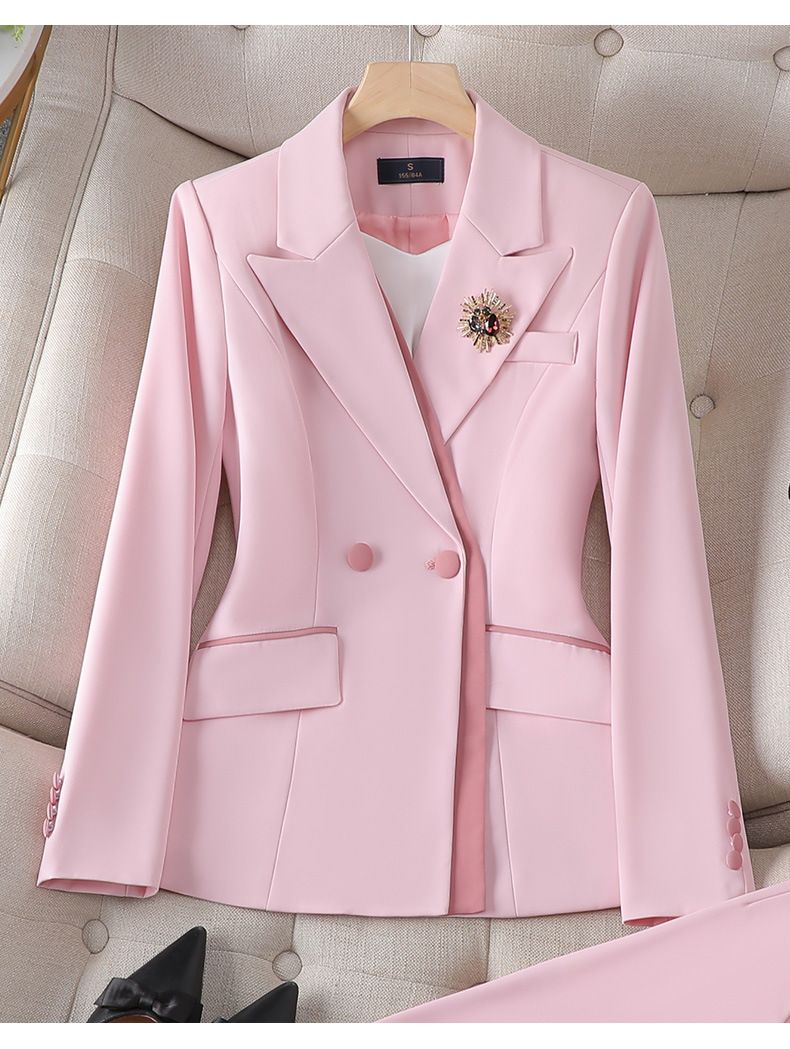 Women's Clothing Pink suit jacket professional temperament_autovado.com