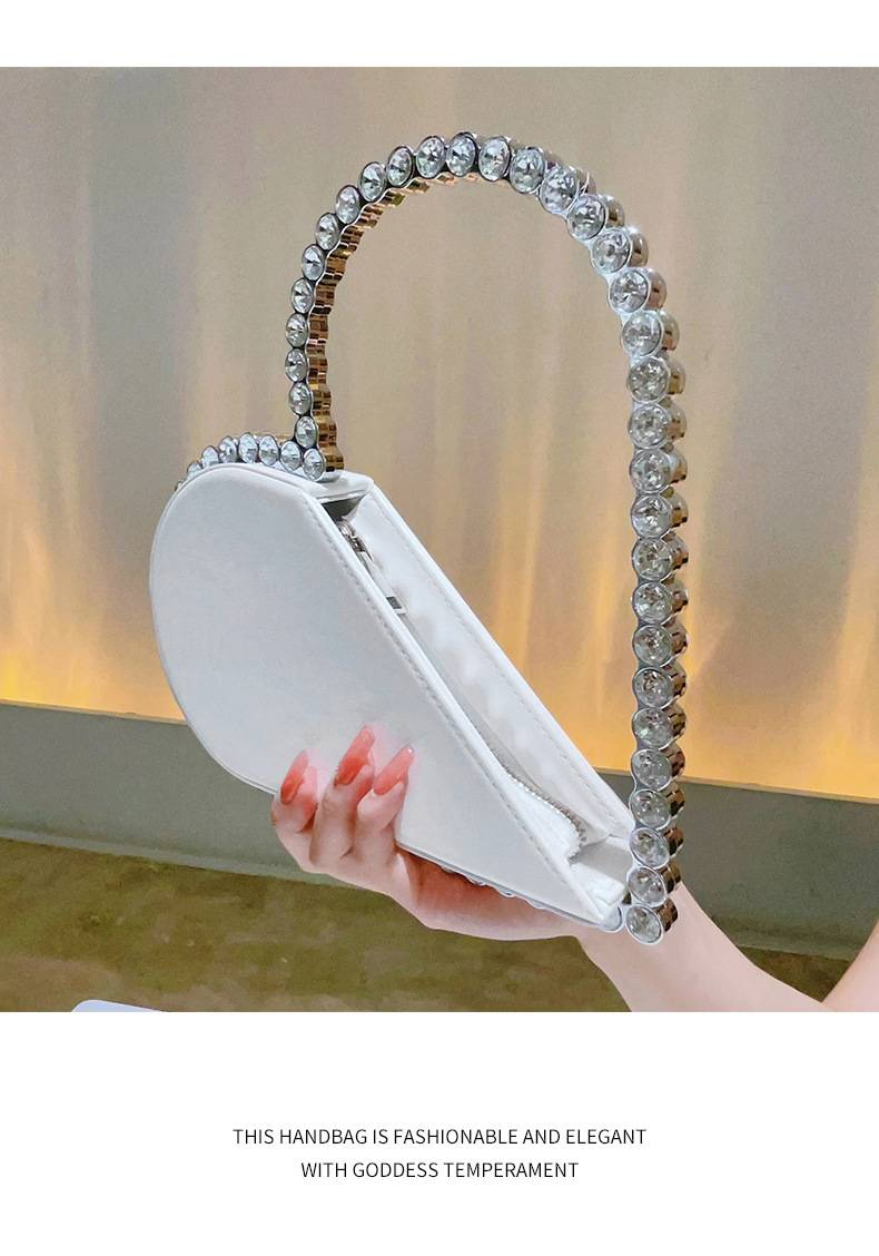 Round Crystal Diamond Bag Sparkling Clutch Bag Internet Celebrity Same Purse Little Fairy Bag Girl Small Bag_autovado.com