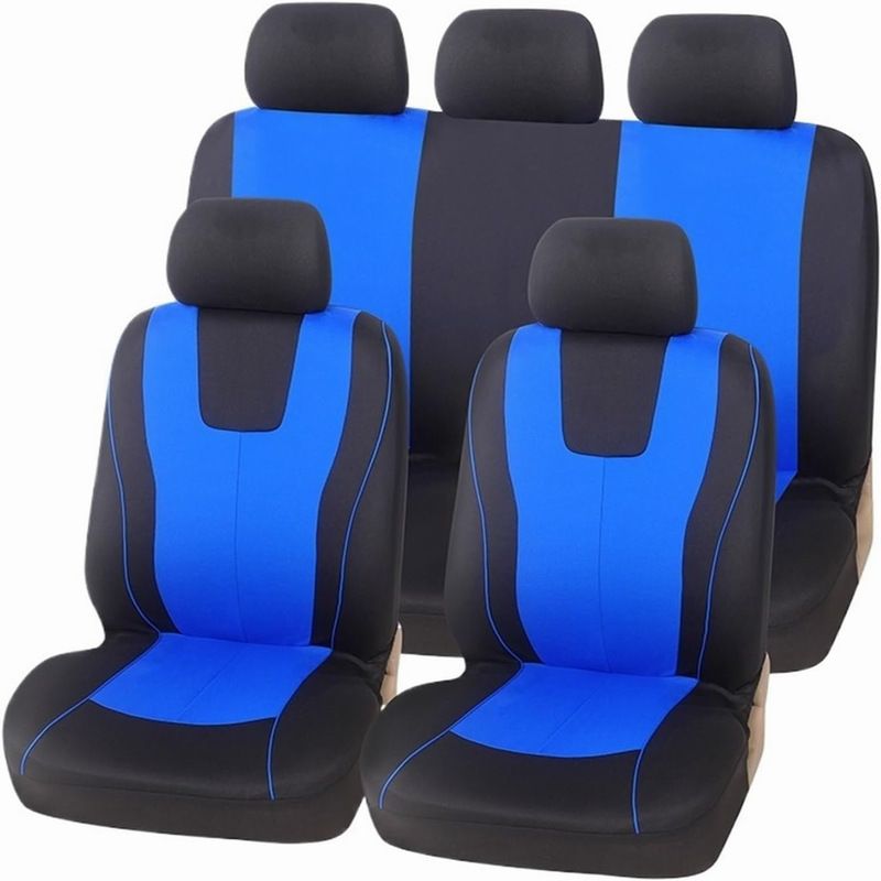 hot universal polyester fabric car seat 9-piece set four seasons universal_autovado.com